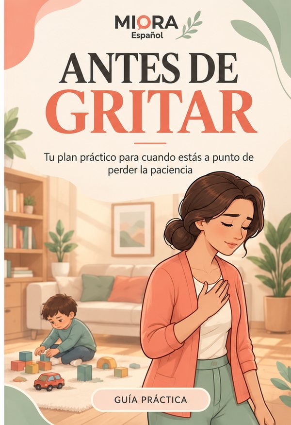 Portada de Antes de Gritar, guía de MIORA Español para madres y padres