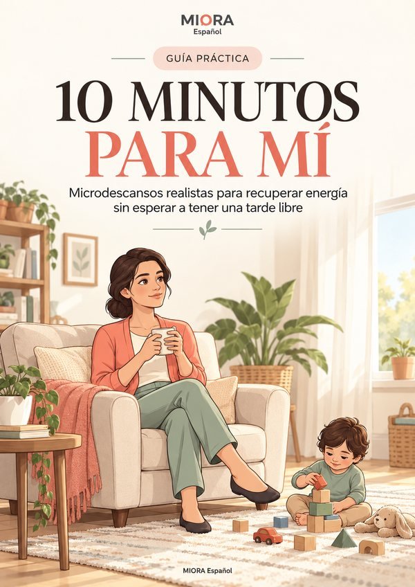 Portada de 10 Minutos Para Mí, guía de autocuidado de MIORA Español